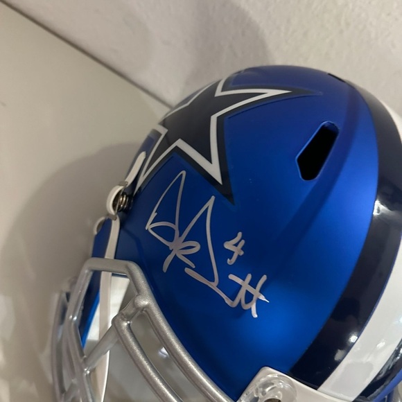 Dak Prescott Signed Full Size Helmet Dallas Cowboys #4 w JSA - Picture 2 of 8